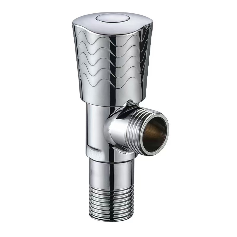 شیر زاویه ای الگوی موج کروم روشن Mirror-Finish شیر زاویه ای الگوی موج کروم روشن Mirror-Finish